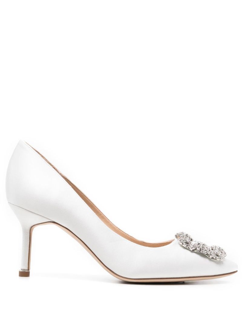 70mm Hangisi Crystal-buckle Pumps