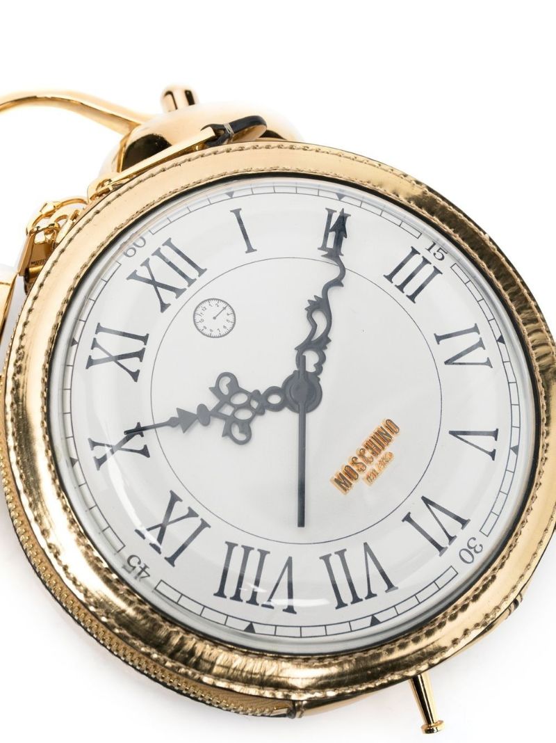 Metallic Gold-tone Alarm Clock Tote Bag