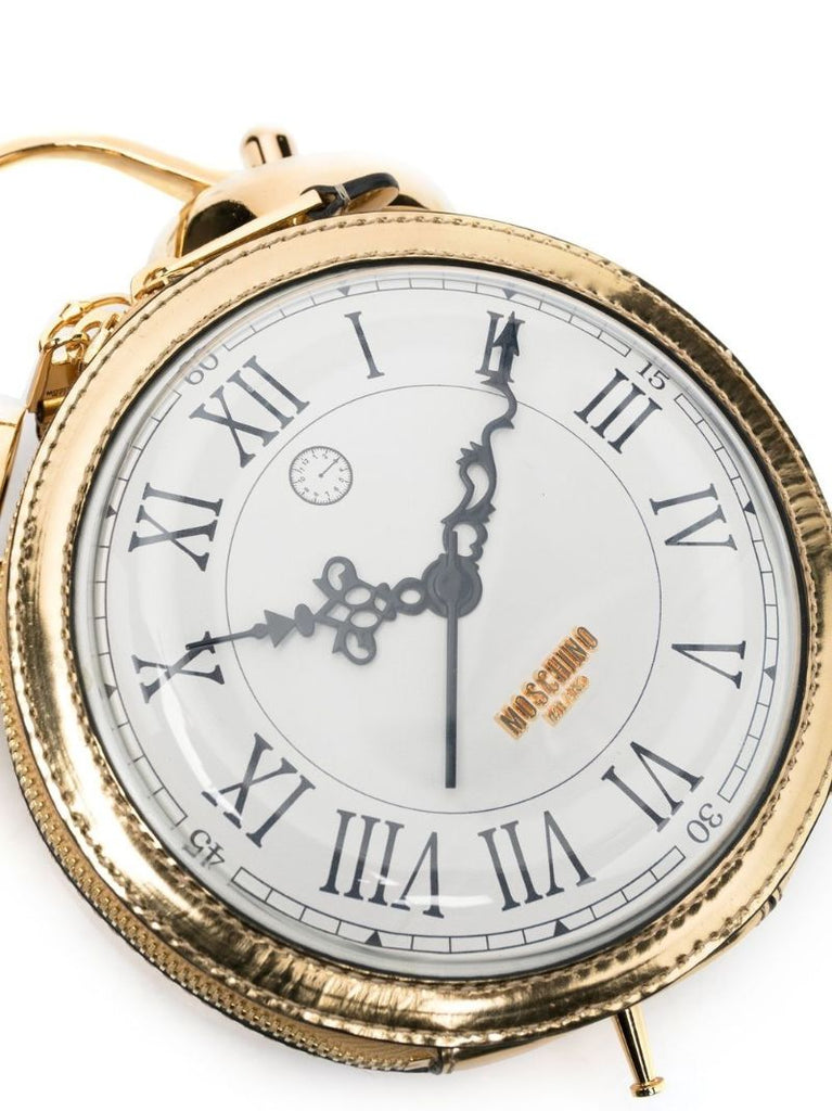 Metallic Gold-tone Alarm Clock Tote Bag