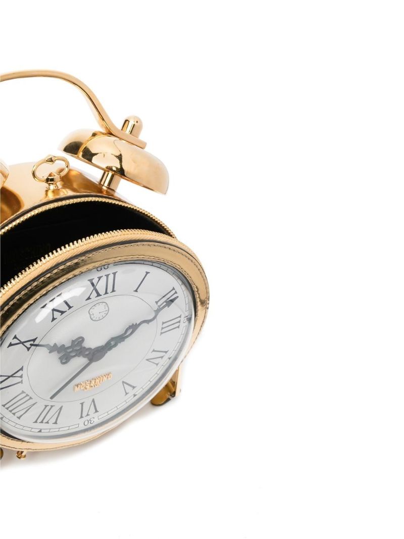 Metallic Gold-tone Alarm Clock Tote Bag