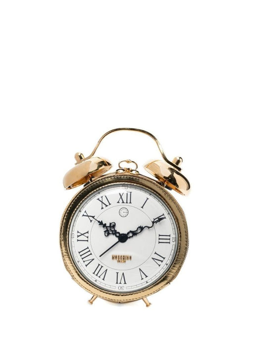 Metallic Gold-tone Alarm Clock Tote Bag