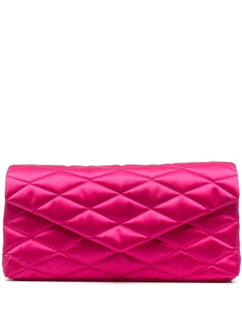 Pink Sade Quilted Clutch Bag