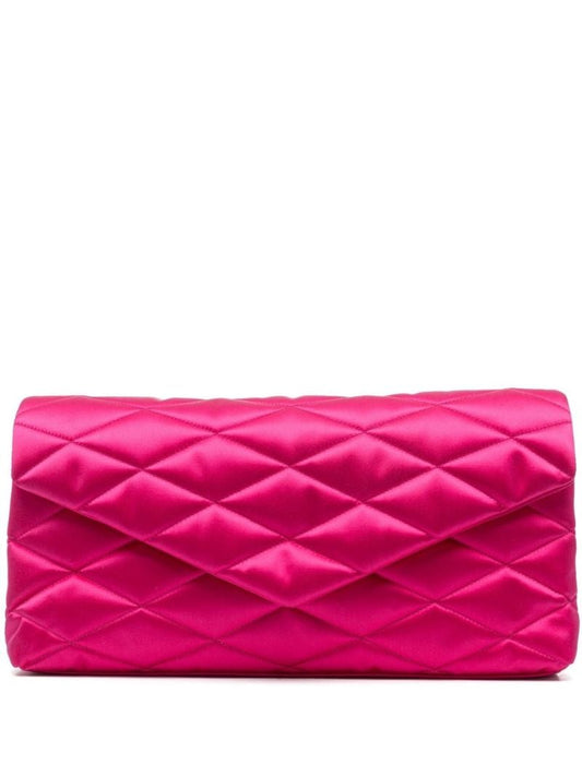 Pink Sade Quilted Clutch Bag