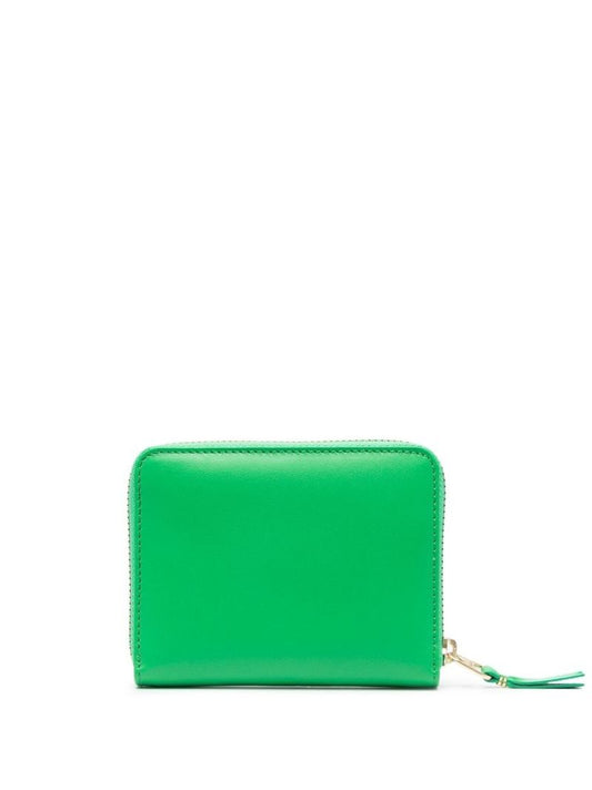 Green Zip-around Leather Wallet
