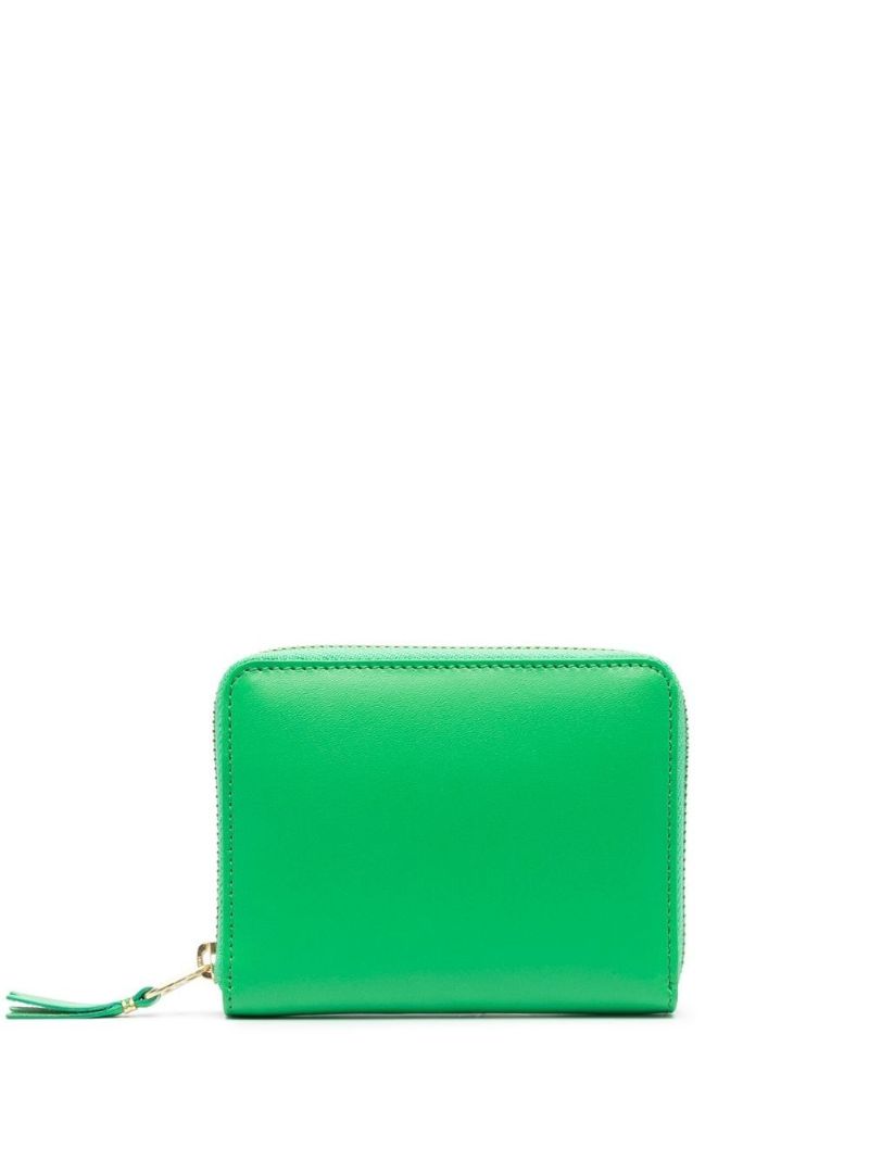 Green Zip-around Leather Wallet