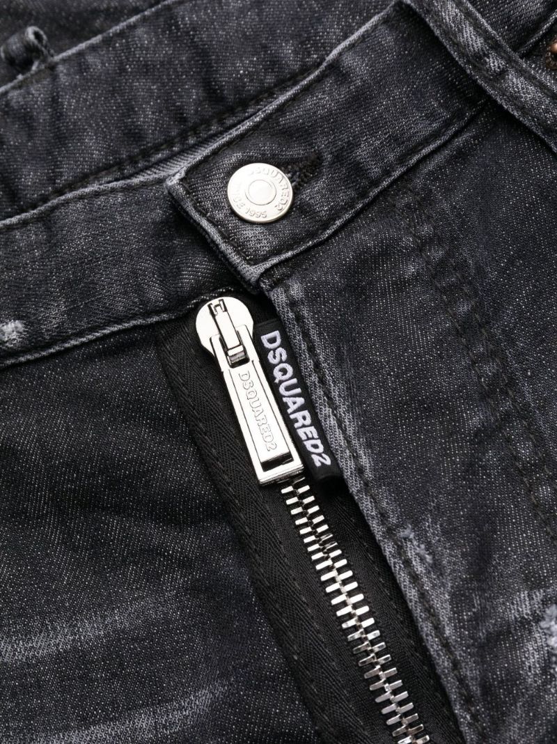 Black Cool Guy Distressed Slim Leg Jeans