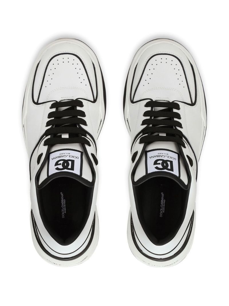 White New Roma Leather Sneakers