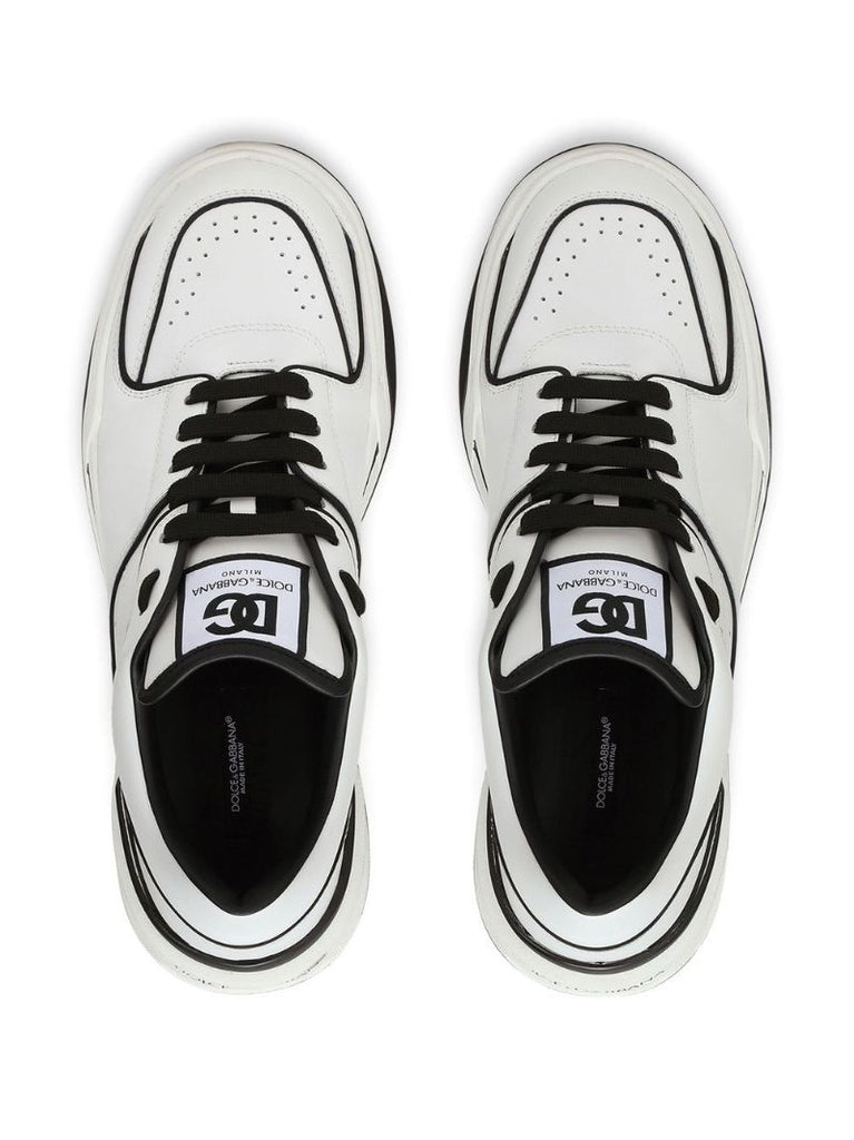White New Roma Leather Sneakers