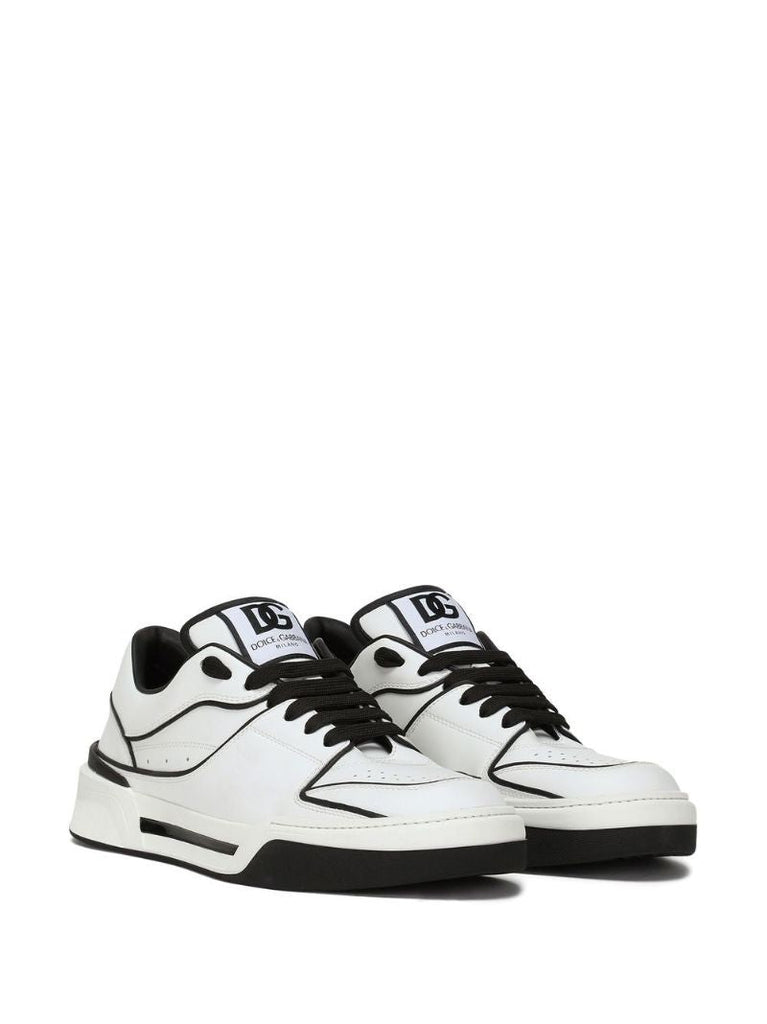 White New Roma Leather Sneakers