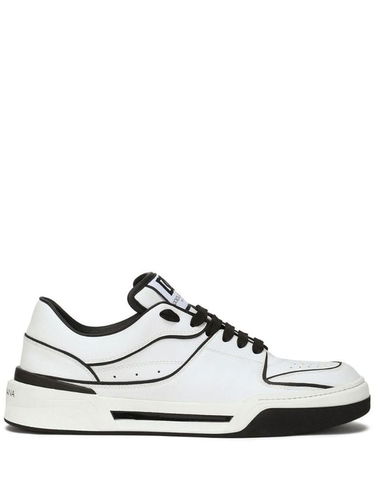 White New Roma Leather Sneakers