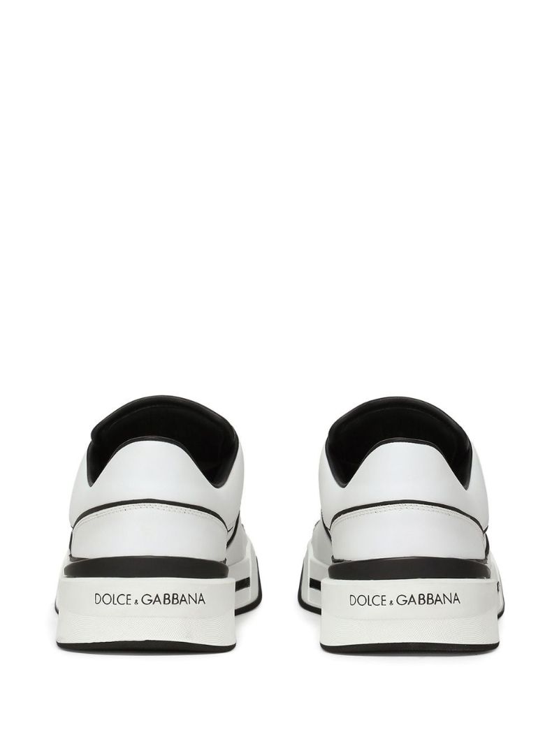 White New Roma Leather Sneakers