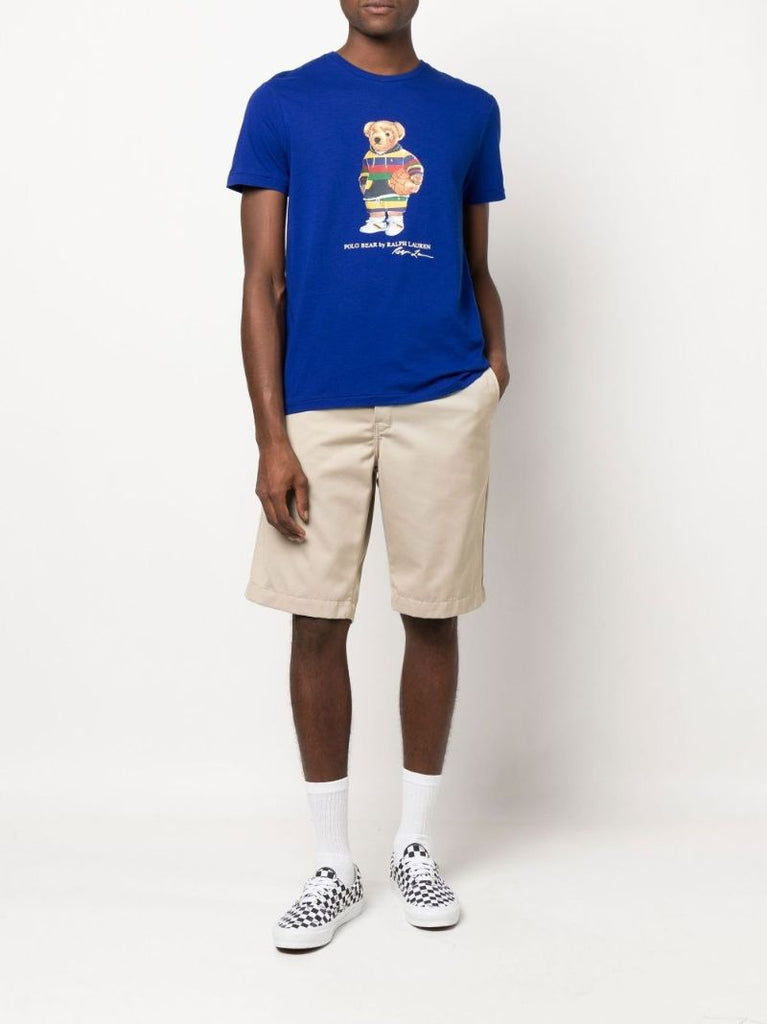 Blue Polo Bear Cotton T-shirt
