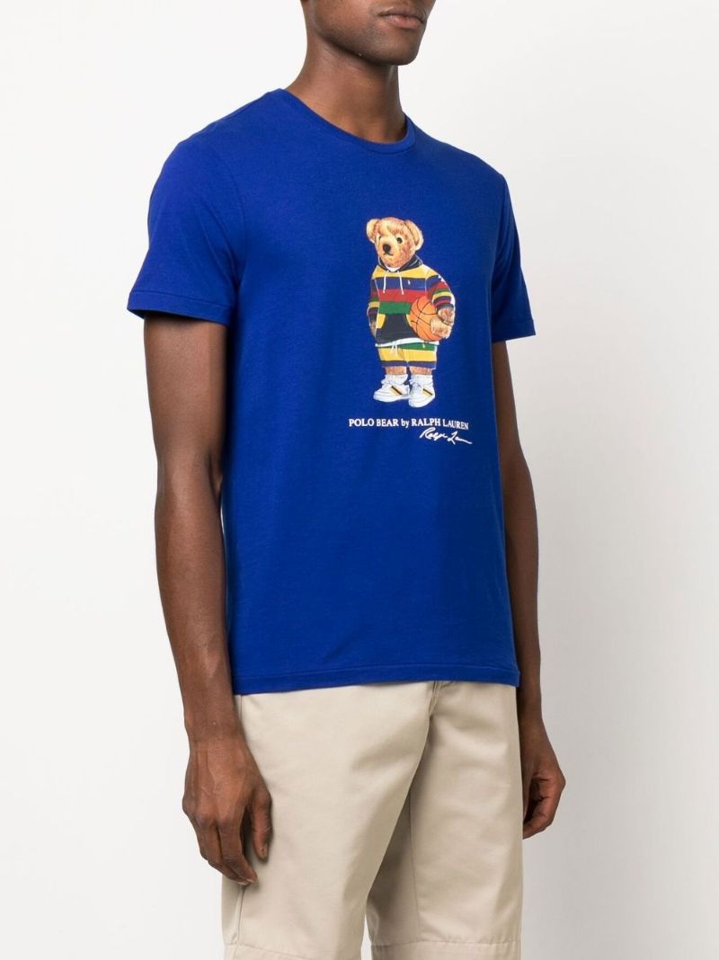 Blue Polo Bear Cotton T-shirt