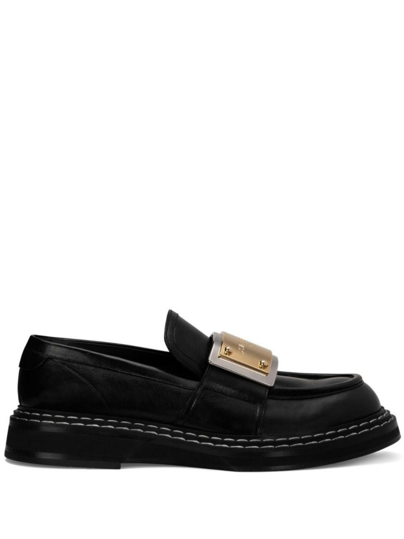 Black Bernini Leather Loafers