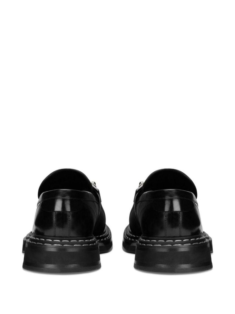 Black Bernini Leather Loafers