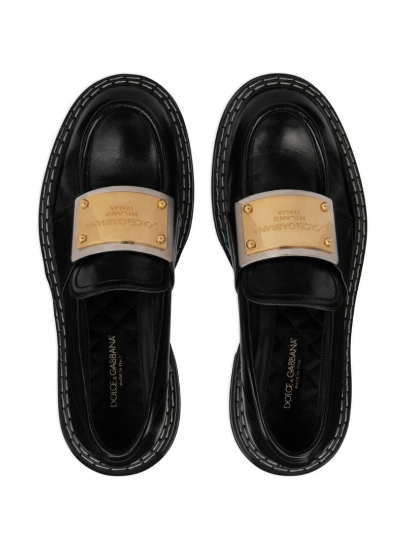 Black Bernini Leather Loafers