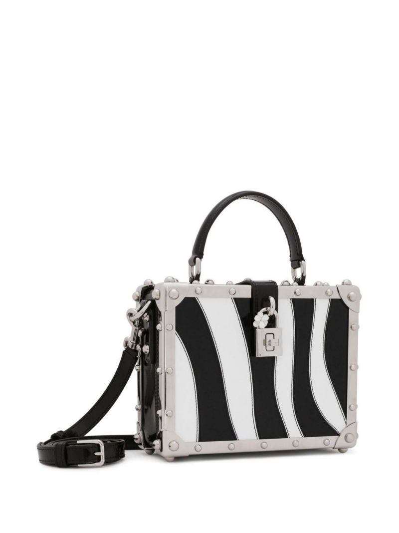 Black Dolce Box Zebra Print Mini Bag