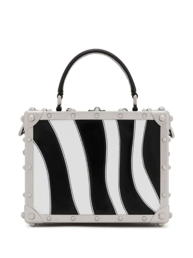 Black Dolce Box Zebra Print Mini Bag