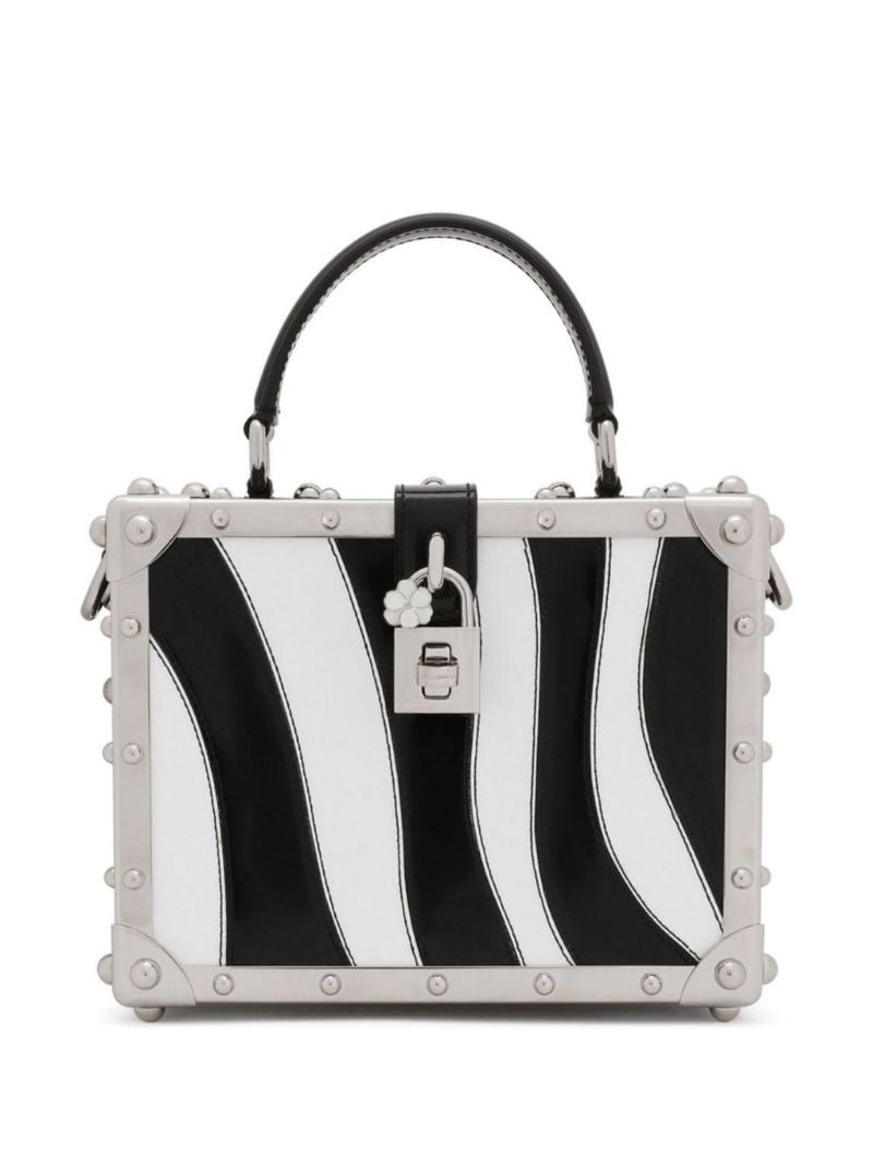 Black Dolce Box Zebra Print Mini Bag