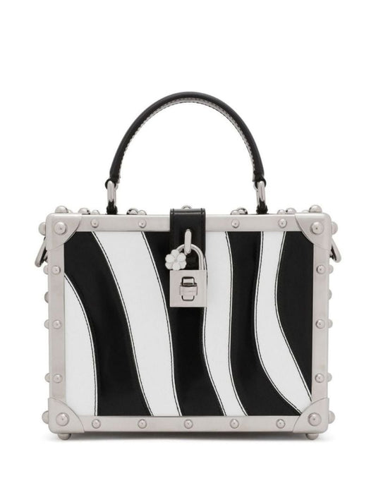 Black Dolce Box Zebra Print Mini Bag