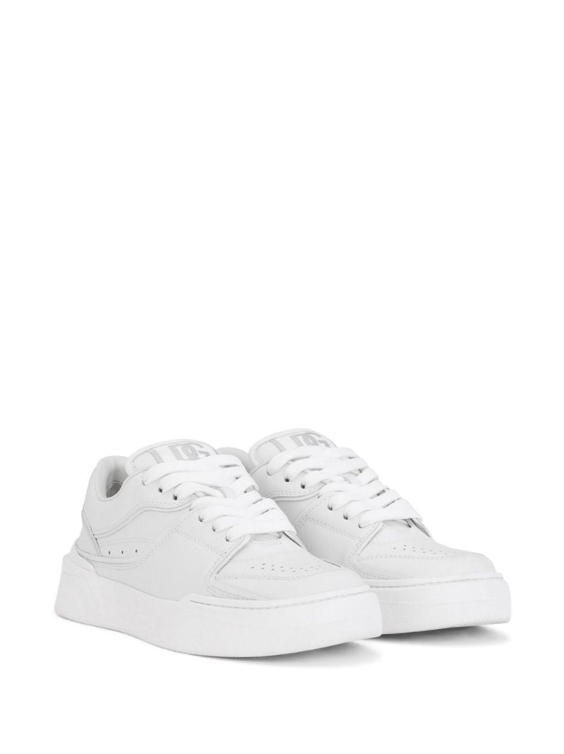 White New Roma Leather Sneakers
