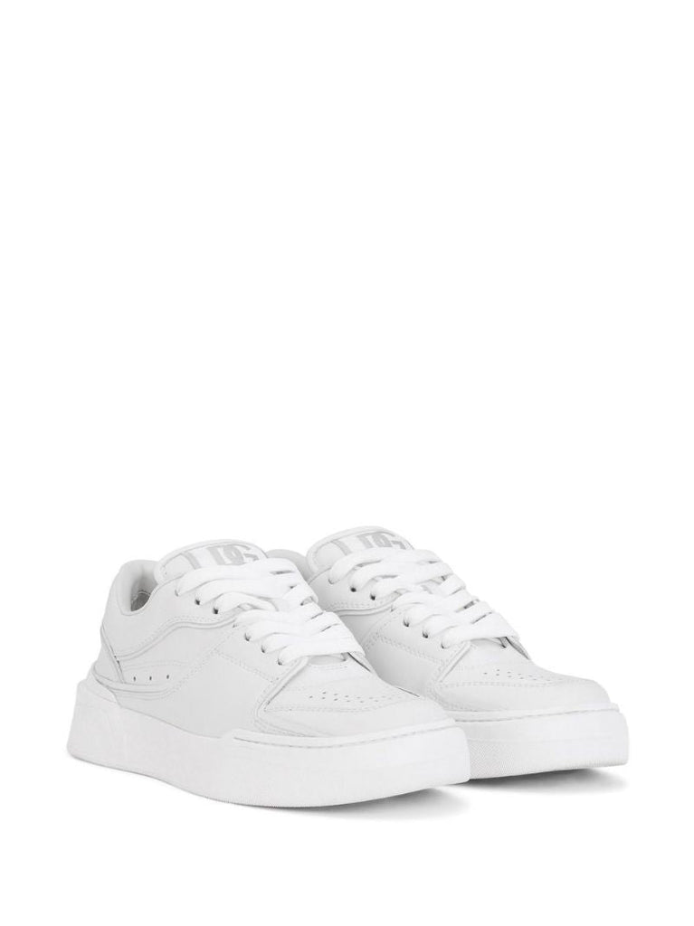 White New Roma Leather Sneakers