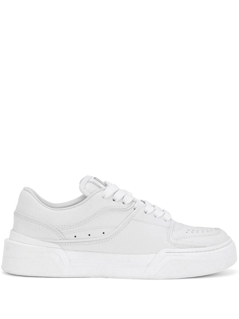 White New Roma Leather Sneakers