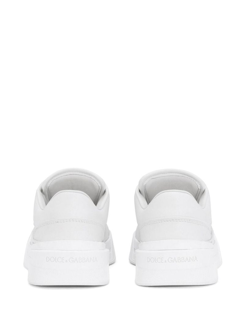 White New Roma Leather Sneakers
