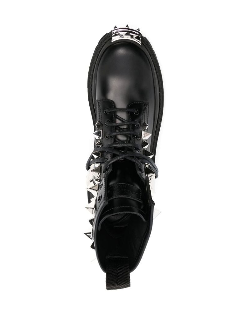 Black Darkside Leather Combat Boots