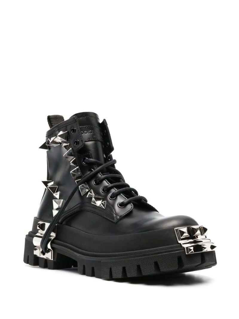 Black Darkside Leather Combat Boots