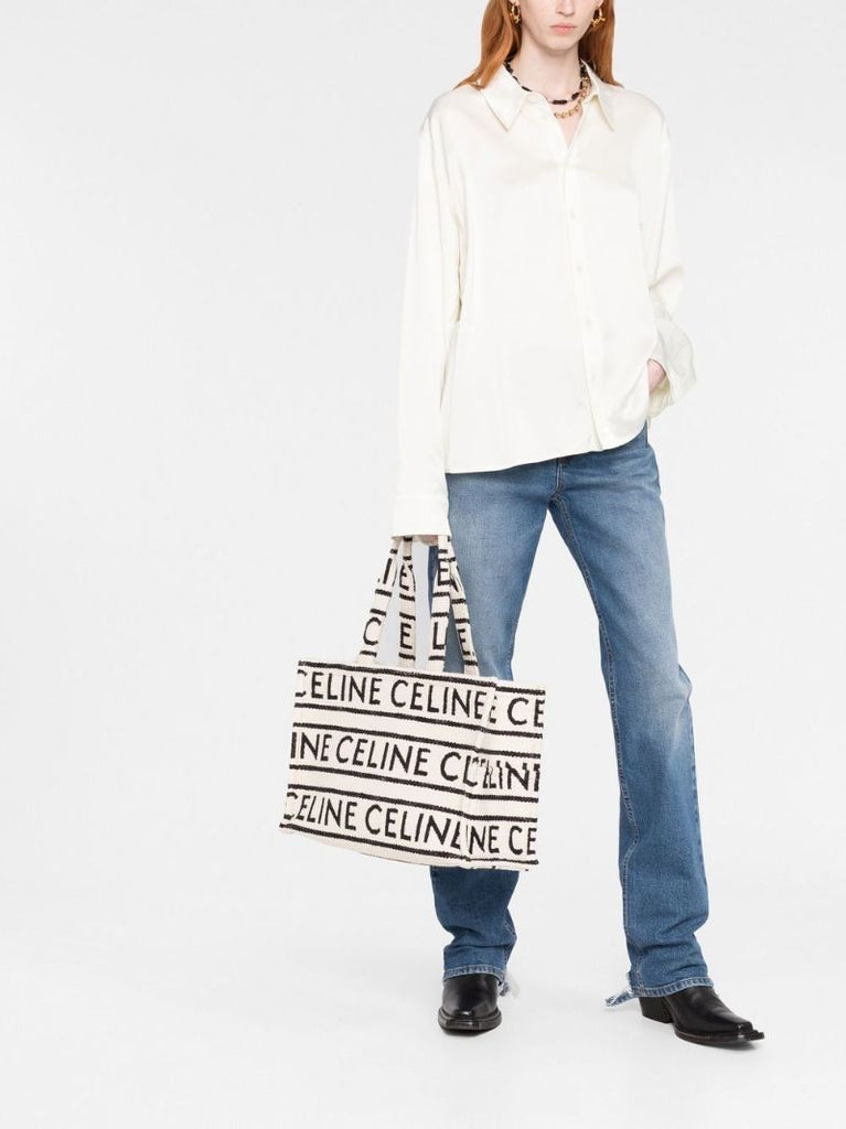 White Cabas Large Tote Bag