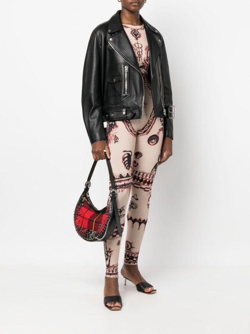 Neutral Geotic Print Jumpsuit