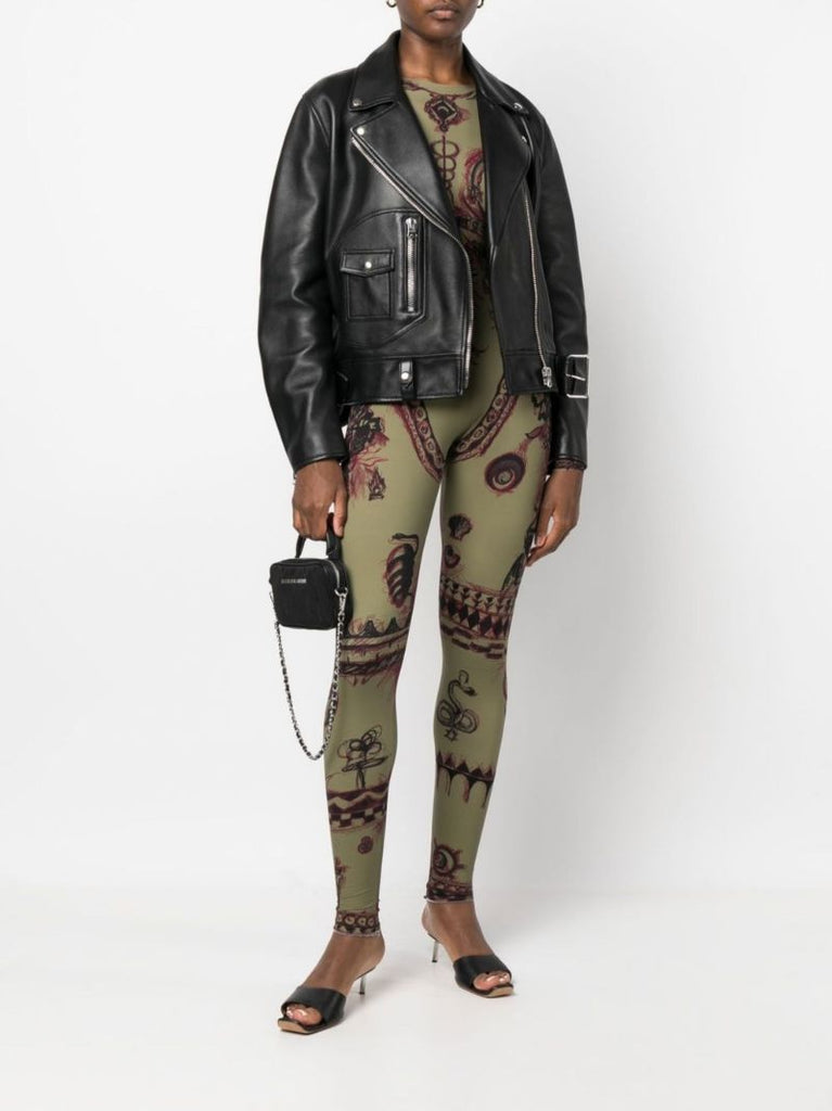 Green Geotic Print Jumpsuit
