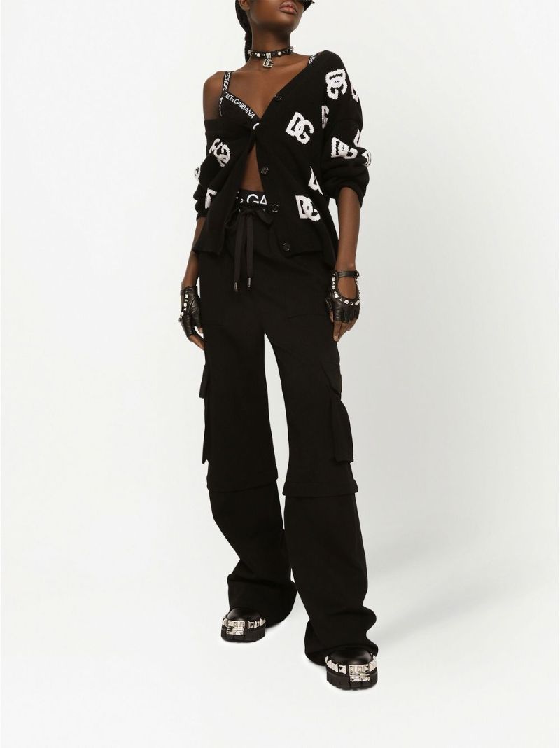 D G V Neck Long Sleeve Button Down Logo