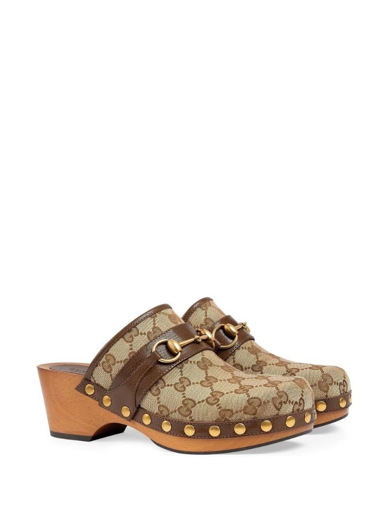 Brown Gg Supreme Horsebit Clogs