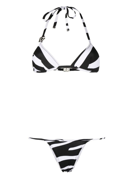 Black and White Zebra Print Bikini