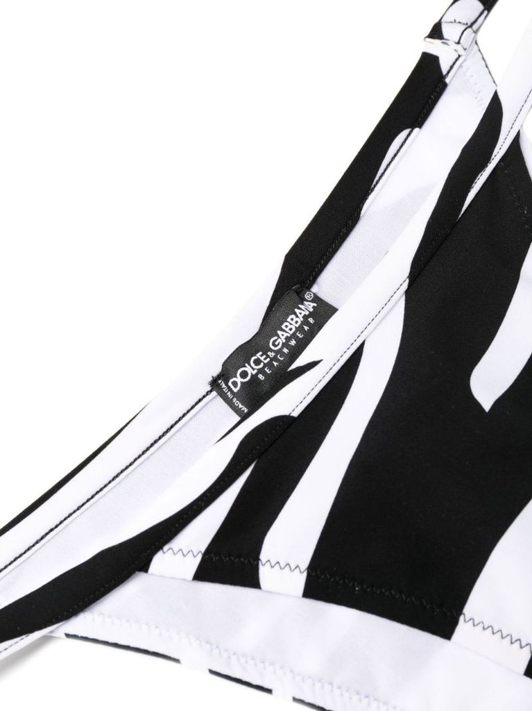 Black and White Zebra Print Bikini