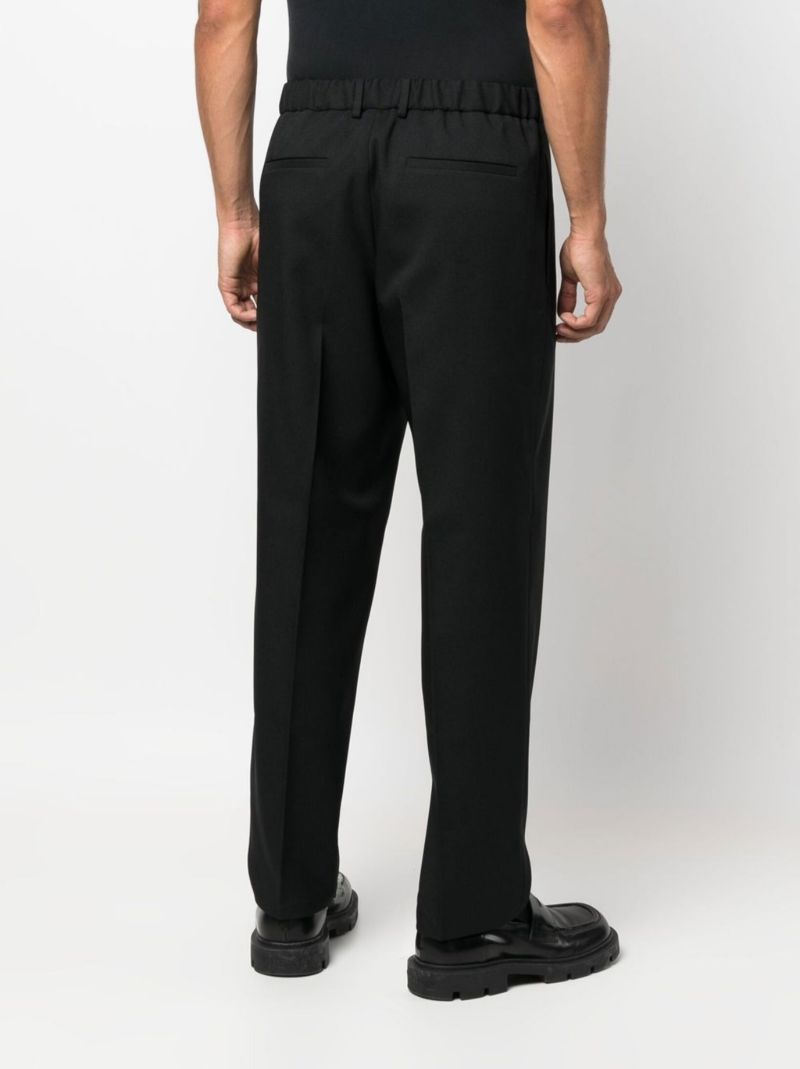 Black Slim-cut Tailored Trousers