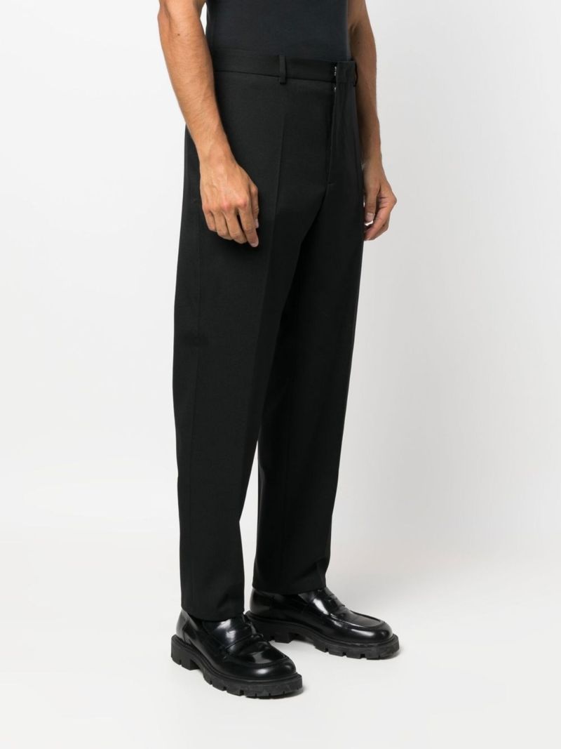 Black Slim-cut Tailored Trousers