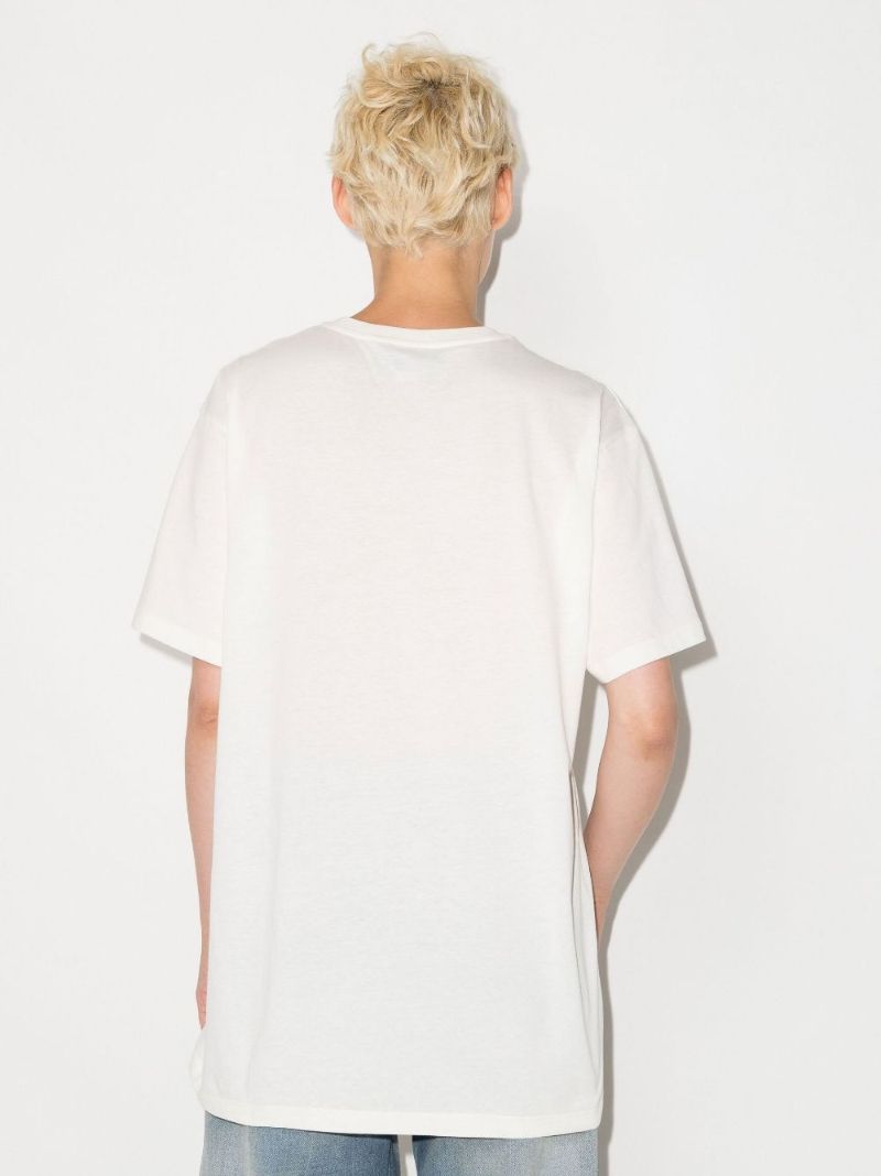 X Bananya White Logo Cotton T-shirt