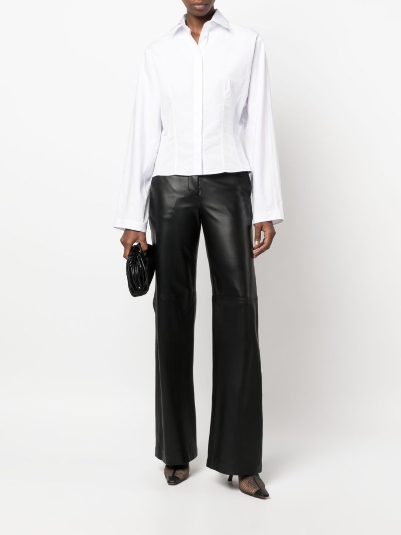 White Corset Cotton Poplin Shirt