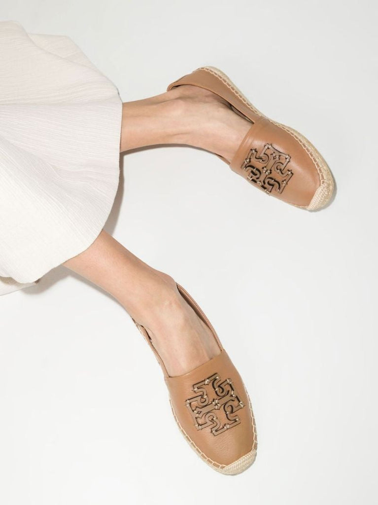 Neutral Ines Leather Espadrilles