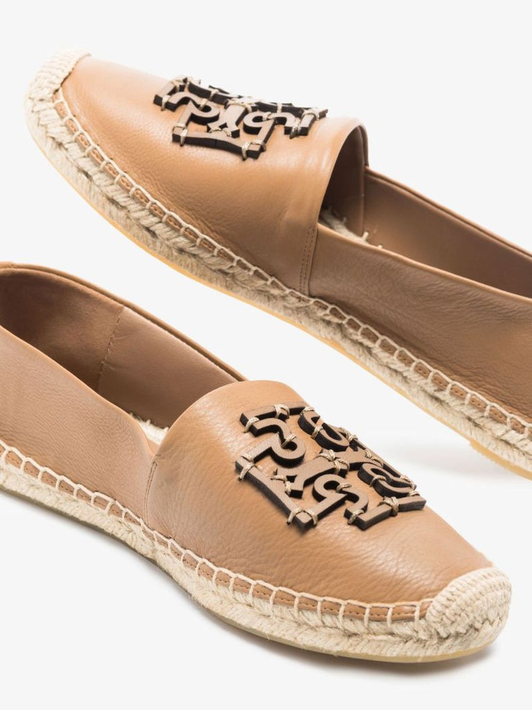 Neutral Ines Leather Espadrilles