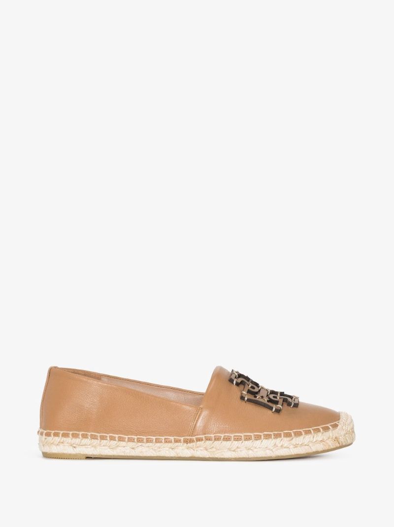 Neutral Ines Leather Espadrilles