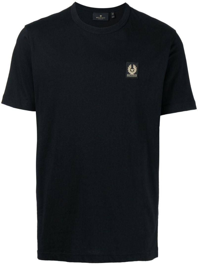 Black Logo Patch Cotton T-shirt