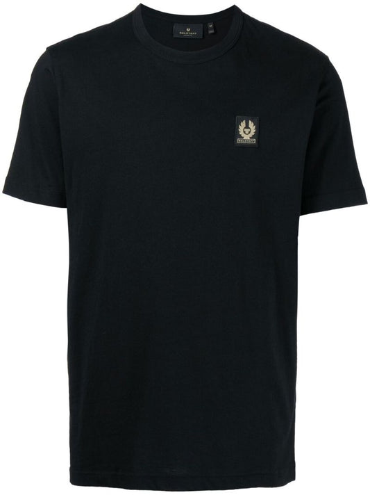Black Logo Patch Cotton T-shirt