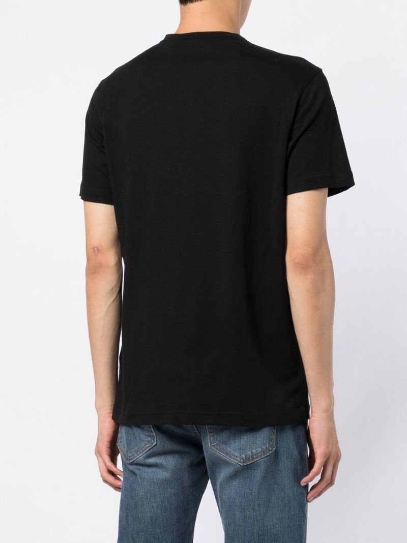 Black Logo Patch Cotton T-shirt