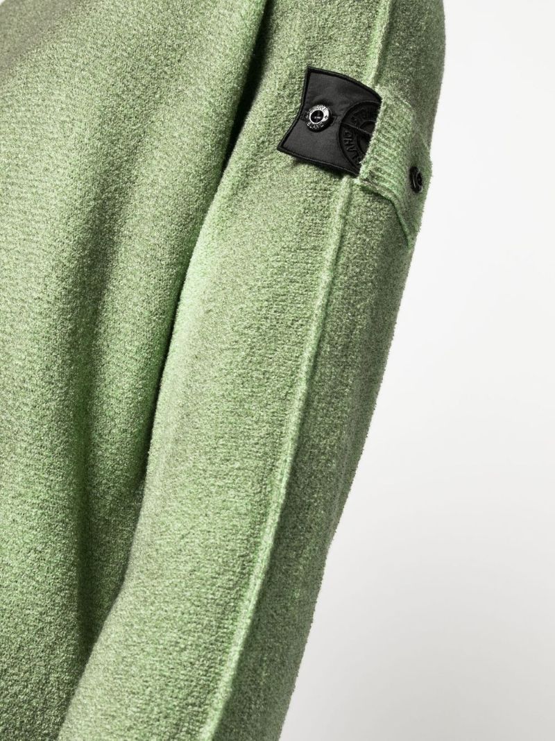 Green Tie-dye Mock Neck Sweater