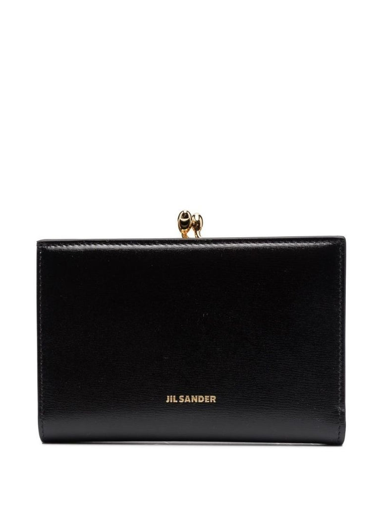 Black Goji Logo Clasp Wallet