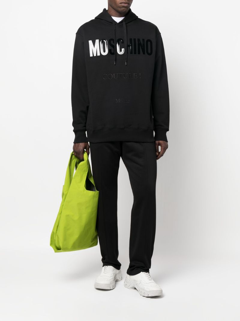 Black Logo Organic Cotton Hoodie